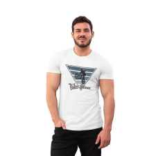 D&B Férfi/Unisex Póló ST00214 Bike Stunt Fehér-Méret M férfi póló