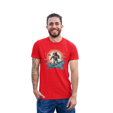 D&B Férfi/Unisex Póló ST00227 Stithg Piros-Méret 2XL férfi póló