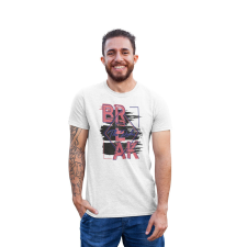 D&B Férfi/Unisex Póló ST00228 Break Fehér-Méret S férfi póló