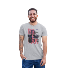 D&B Férfi/Unisex Póló ST00228 Break Szürke-Méret M férfi póló