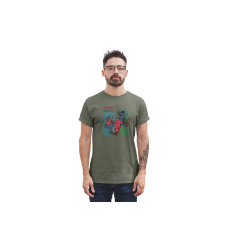  D&B Férfi/Unisex Póló ST00234 Deer Goat Katonai zöld-Méret 4XL