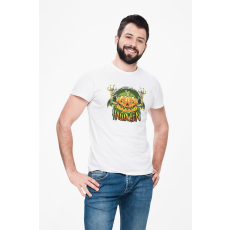  D&B Férfi/Unisex Póló ST00256 Halloween Fehér-Méret L