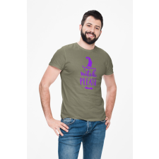 D&B Férfi/Unisex Póló ST00257 Halloween Katonai zöld-Méret 2XL férfi póló