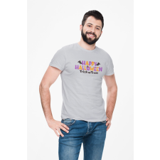  D&amp;B Férfi/Unisex Póló ST00260 Halloween Szürke-Méret 3XL férfi póló
