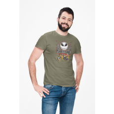  D&B Férfi/Unisex Póló ST00262 Halloween Katonai zöld-Méret XL