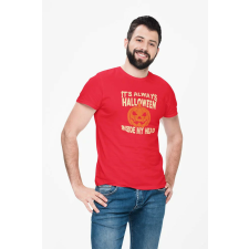 D&B Férfi/Unisex Póló ST00263 Halloween Piros-Méret 2XL férfi póló