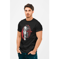  D&B Money Heist Férfi/Unisex Póló, Fekete, 5XL