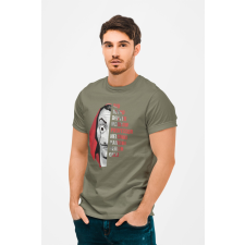 D&B Money Heist Férfi/Unisex Póló, Katonai sötétzöld, M férfi póló