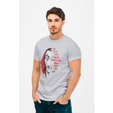 D&B Money Heist Férfi/Unisex Póló, Szürke, 5XL férfi póló