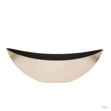 D&amp;D Csónak alakú kaspó, mûanyag, 39x12x13 cm, arany dekorációs kellék