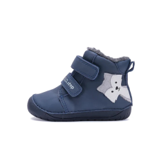D.D. Step D.D.Step Kisfiú Barefoot Bélelt bokacipő - Kutyás - Kék - W070-52301A
