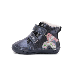 D.D. Step D.D.Step Kislány Barefoot Bélelt bokacipő - Madárkás - Kék - W070-52624-22