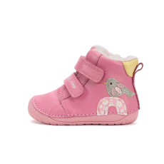 D.D. Step D.D.Step Kislány Barefoot Bélelt bokacipő - Madárkás - Rózsaszín - W070-52624B