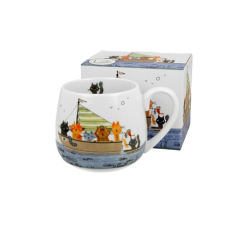  D.G.43815 Porcelánbögre 430ml,dobozban Cat Crew bögrék, csészék