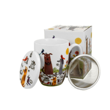 D.G.53883 Porcelánbögre 460ml, díszcsomagolásban, Dog picnic bögrék, csészék