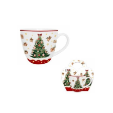  D.G.69136 Porcelánbögre 460ml, díszcsomagolásban, Christmas Tree 3 konyhai eszköz