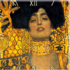  D.I.19-02 Üveg falióra 30x30cm,  Klimt: Judit