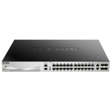 D-Link DGS-3130-30PS/SI 30-Port Lite Layer 3 Stackable Managed Gigabit PoE Switch hub és switch