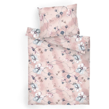 Dadka 140 × 200 cm, 70 × 90 cm ágynemű, krepp - Bloom elegance púder lakástextília