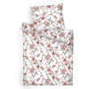 Dadka 140 × 200 cm, 70 × 90 cm ágynemű, pamut - terrakotta virágok, fehér