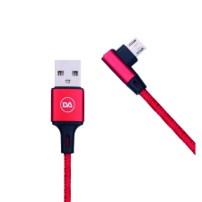 Daewoo microUSB kábel, 2 méter, piros kábel és adapter