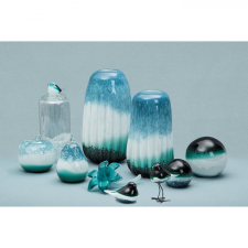  Dagi üveg körte figura Türkiz 11x11x15 cm dekoráció