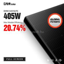DAH Solar DHM-54X10/FS(BB) 405W Full Screen Full Black with white backsheet Mono (DHM-54X10-FS(BB)-405) napelem