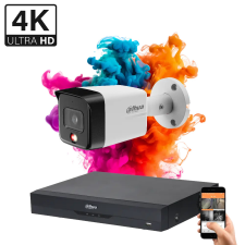 Dahua 1 biztonsági kamerás IP kamera rendszer 8MP színes éjszakai képpel megfigyelő kamera