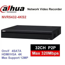  Dahua NVR 5432-4KS2, 32 csatorna, 12MP (NVR5432-4KS2) biztonságtechnikai eszköz