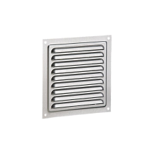 dalap Ezüst fém szellőzőrács rovarhálóval 300x300 mm hűtés, fűtés szerelvény