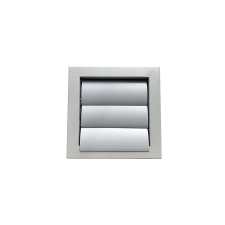 dalap Fém szellőzőrács gravitációs zsaluval, karima nélkül 285x285 mm, szürke hűtés, fűtés szerelvény