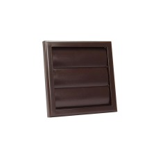 dalap Műanyag barna szellőzőrács csőcsonkkal, gravitációs zsaluval 125 mm hűtés, fűtés szerelvény