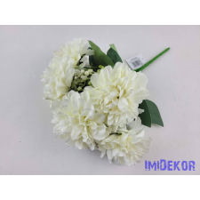  Dália 5 fejes selyemvirág csokor 29cm - Törtfehér dekorációs kellék