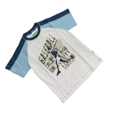 Dalma Fiú Póló - Fehér/Kék Baseball 128 - Kiárusítás gyerek póló