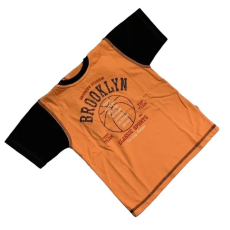 Dalma Fiú Póló - Nyomott mintás Narancssárga Kapucnis 116 (KIÁRUSÍTÁS)