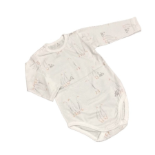 Dalma Hosszú Ujjú Body - Fehér Libás - 80 kombidressz, body