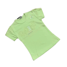 Dalma Lányka Póló - Zöld Hímzett Strassz Kővel 116 (KIÁRUSÍTÁS) gyerek póló