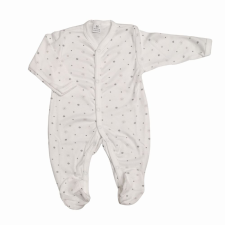 Dalma Pamut Ujjas Rugdalózó - Szürke/Bézs Csillagos 56 rugdalózó