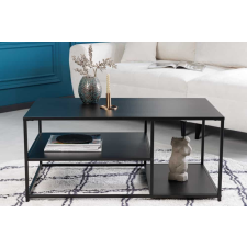 Damaris Design dohányzóasztal Damaris 100 cm fekete 2 polcos bútor