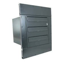 Damech Postaláda, többlakásos, kerettel, antracit, 3 modulos, 40x36x52 cm, Damech postaláda