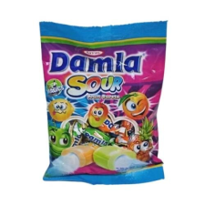Damla Savanyú vegyes, gyümölcs izű töltelékkel töltött puha karamella 90g csokoládé és édesség