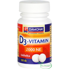 Damona D3-vitamin 2000 NE Tabletta 100 db vitamin és táplálékkiegészítő