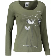  Dámské triko s dlouhým rukávem ALTISPORT CARRYOVER ALW043169 KHAKI méret: XXL