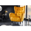 Danail Design fotel Danail mustársárga bársony