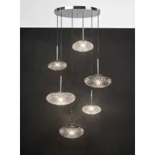  Dar Lighting BIBIANA BIB6450 Függőlámpa 6x40W/G9 világítás