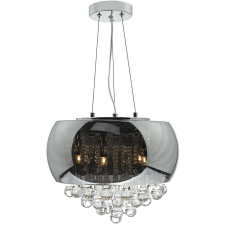 Dar Lighting glamour modern függeszték giselle füstös csiszolt króm dargis0510 világítás
