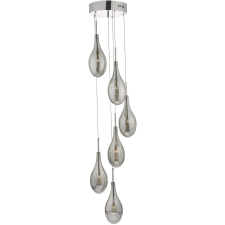 Dar Lighting glamour modern függeszték seta füstös csiszolt króm darset6410 világítás