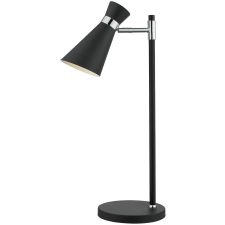 Dar Lighting modern asztali lámpa ashworth fekete csiszolt króm darash4122 világítás