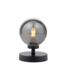 Dar Lighting modern asztali lámpa esben fekete füstös daresb4122-01 világítás