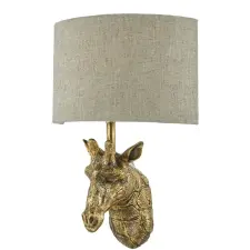 Dar Lighting modern boho fali lámpa sophie természetes vászon arany darsop0735 világítás
